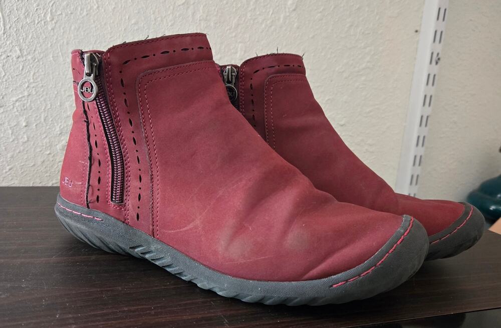 JBU by Jambu Juno red ankle booties